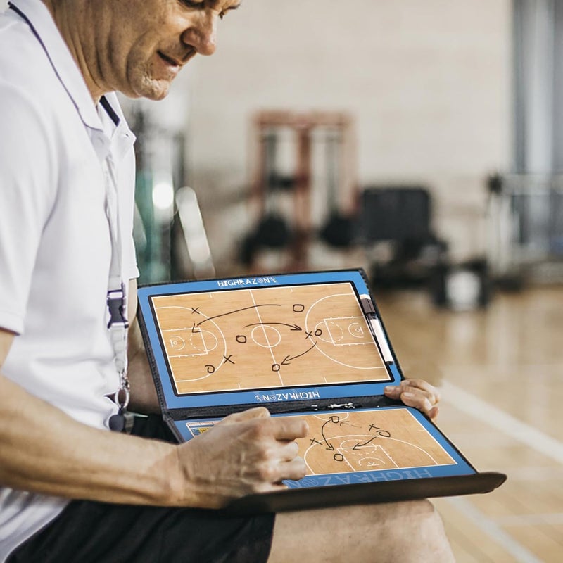 HIGHRAZON Basketball Coaching Board, Coaches Clipboard Tactical Magnetic Board Kit, Portable Strategy Coach Board with Dry Erase, Marker Pen - Image 5